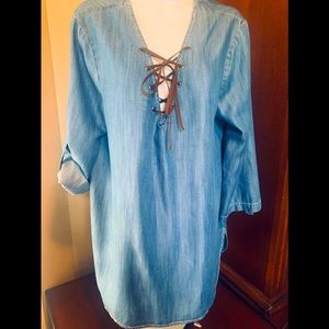 Karen by Karen Kane,  Denim Shirt